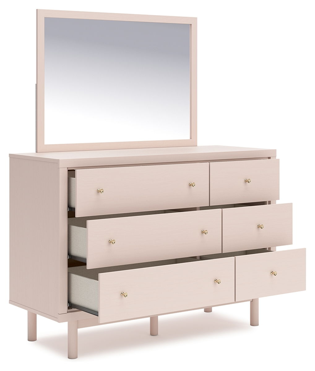 Wistenpine - Dresser And Mirror - Blush - Image 2