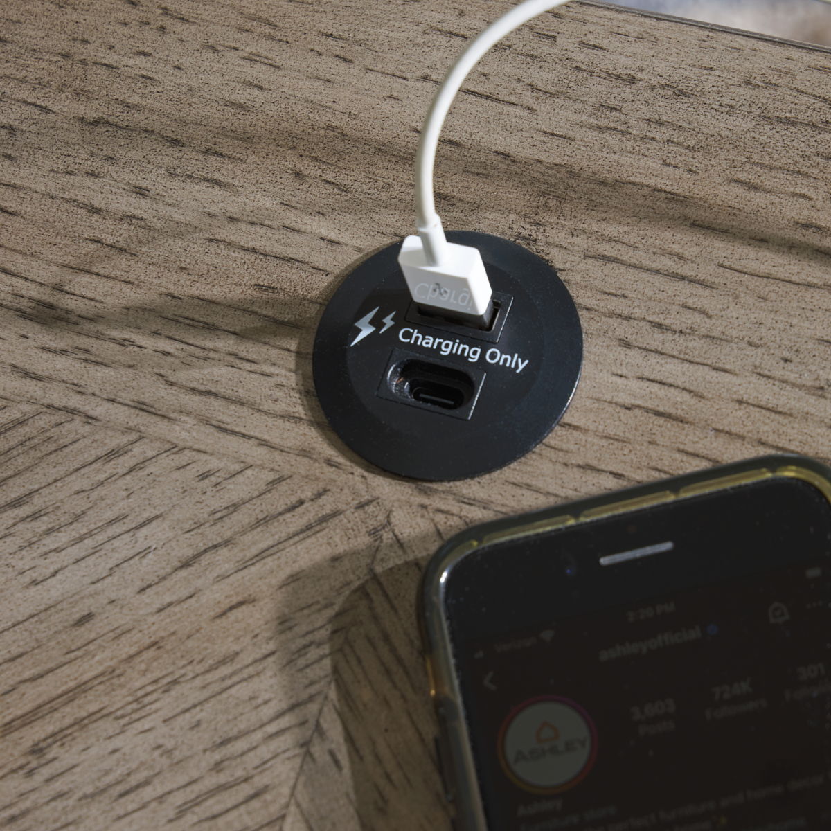 Loyaska - Rectangular End Table - Grayish Brown - Image 8