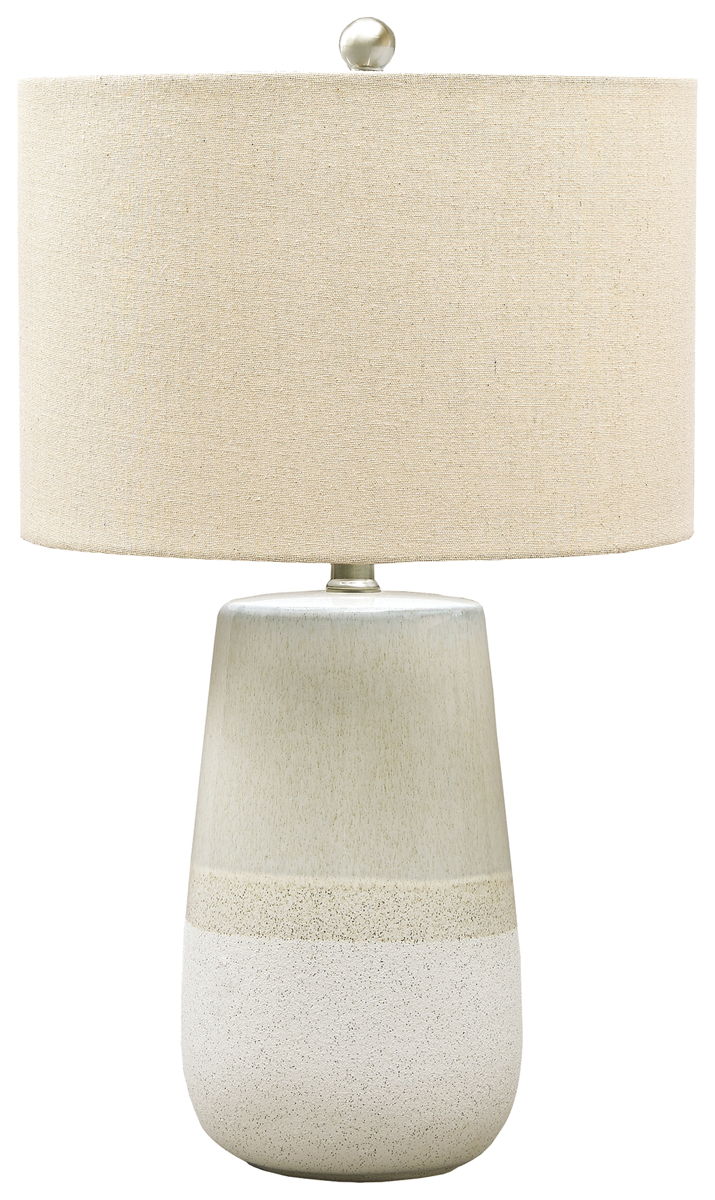 Shavon - Ceramic Table Lamp - Beige / White