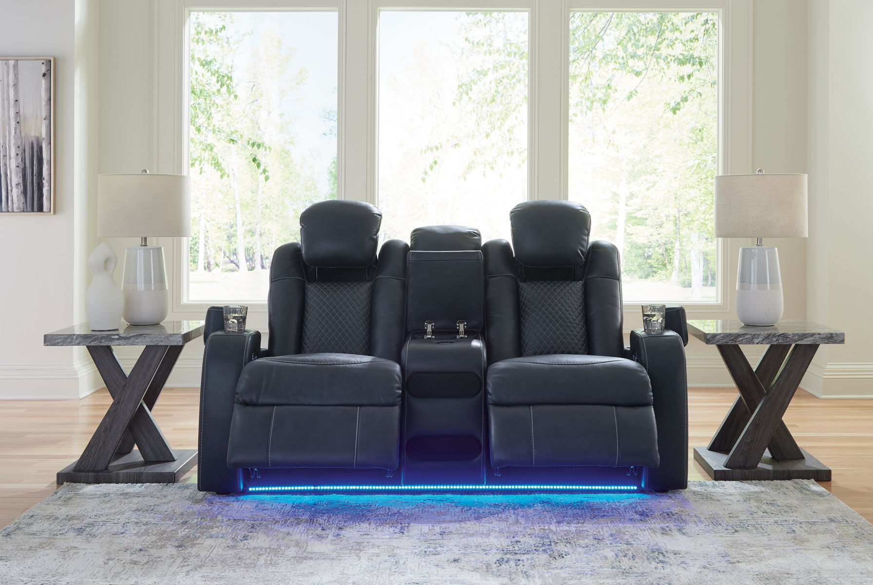 Fyne-dyme - Power Reclining Loveseat With Console/Adj Hdrst - Image 23