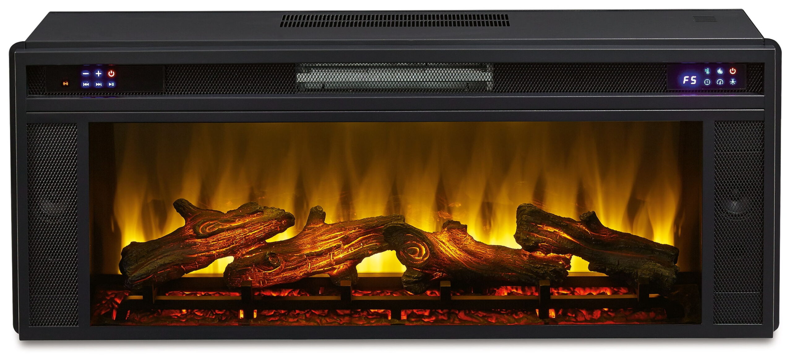 Entertainment Accessories - Fireplace Insert - Rectangular - Black - Image 6