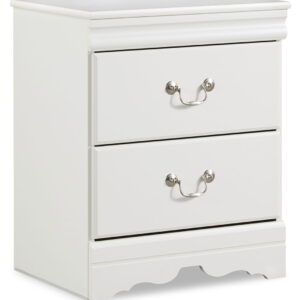 Anarasia - Two Drawer Night Stand - White