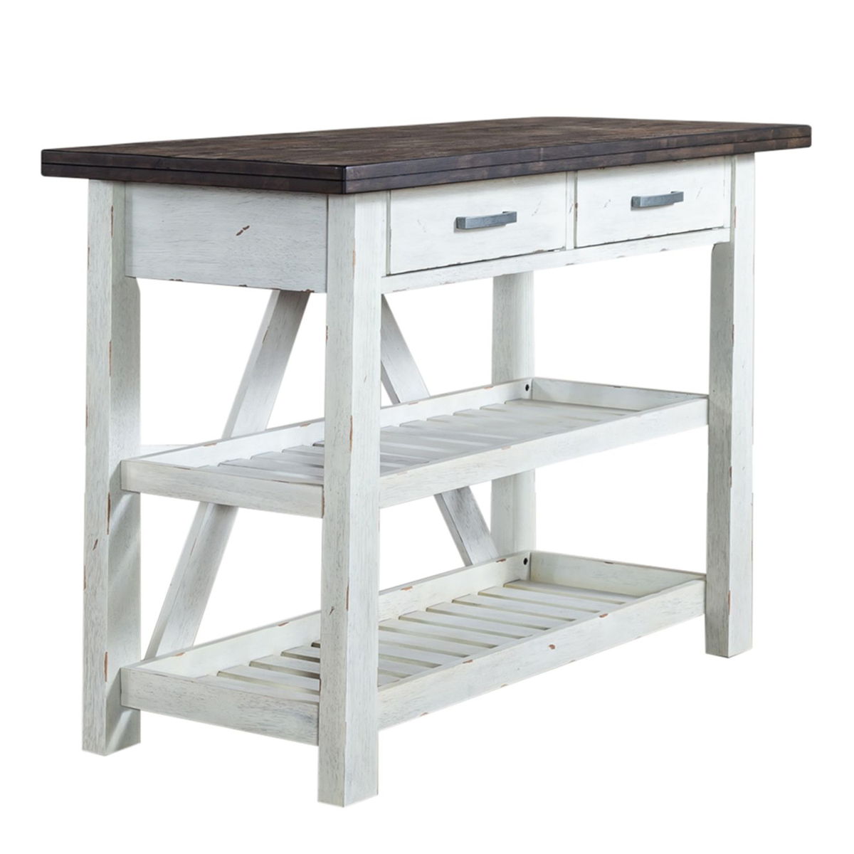 Farmhouse - Server - Two Tone White / Wood Tone - Image 6