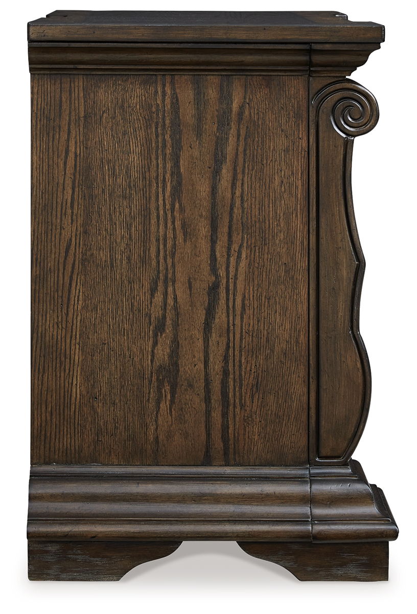 Maylee - Three Drawer Night Stand - Dark Brown - Image 2