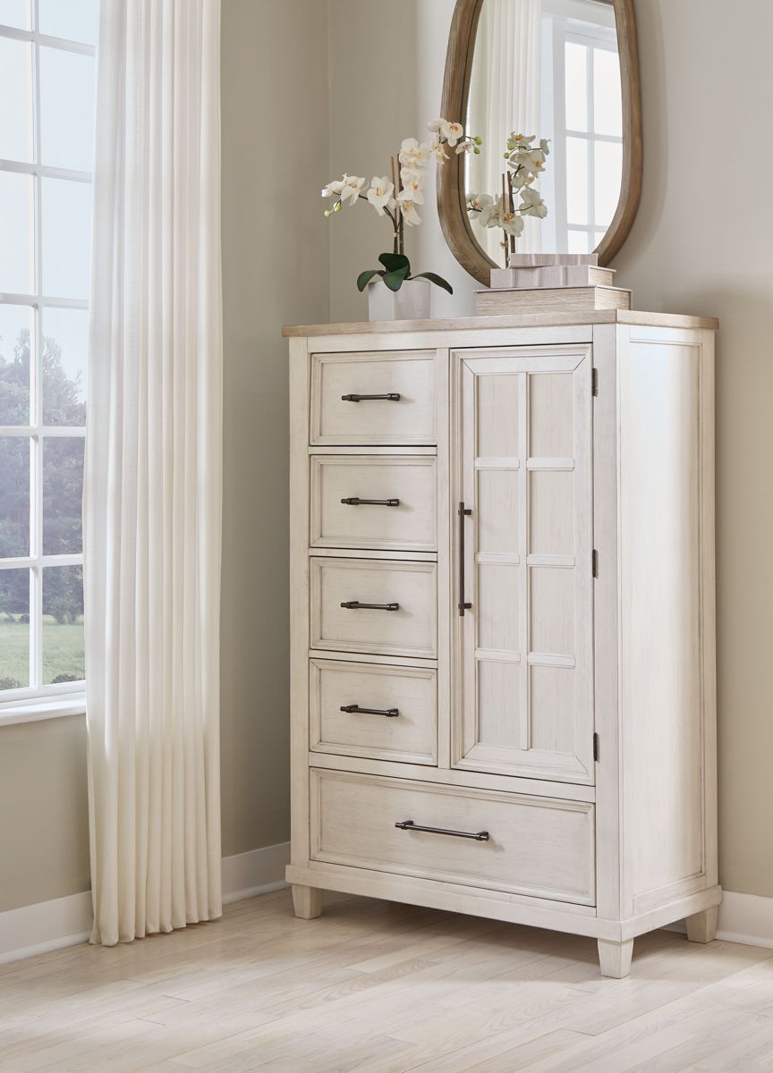 Shaybrock - Door Chest - Antique White / Brown - Image 4