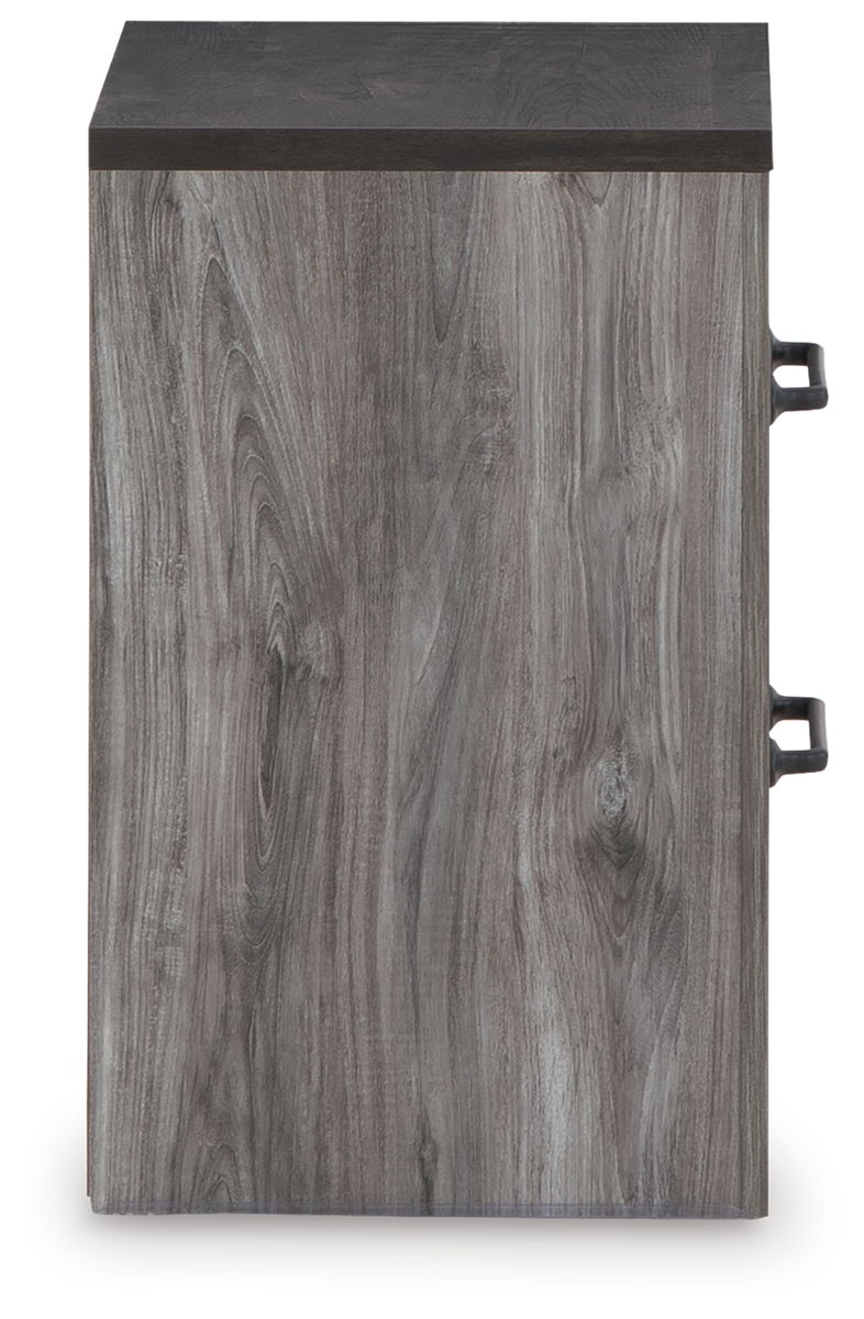 Bronyan - Two Drawer Night Stand - Dark Gray - Image 6