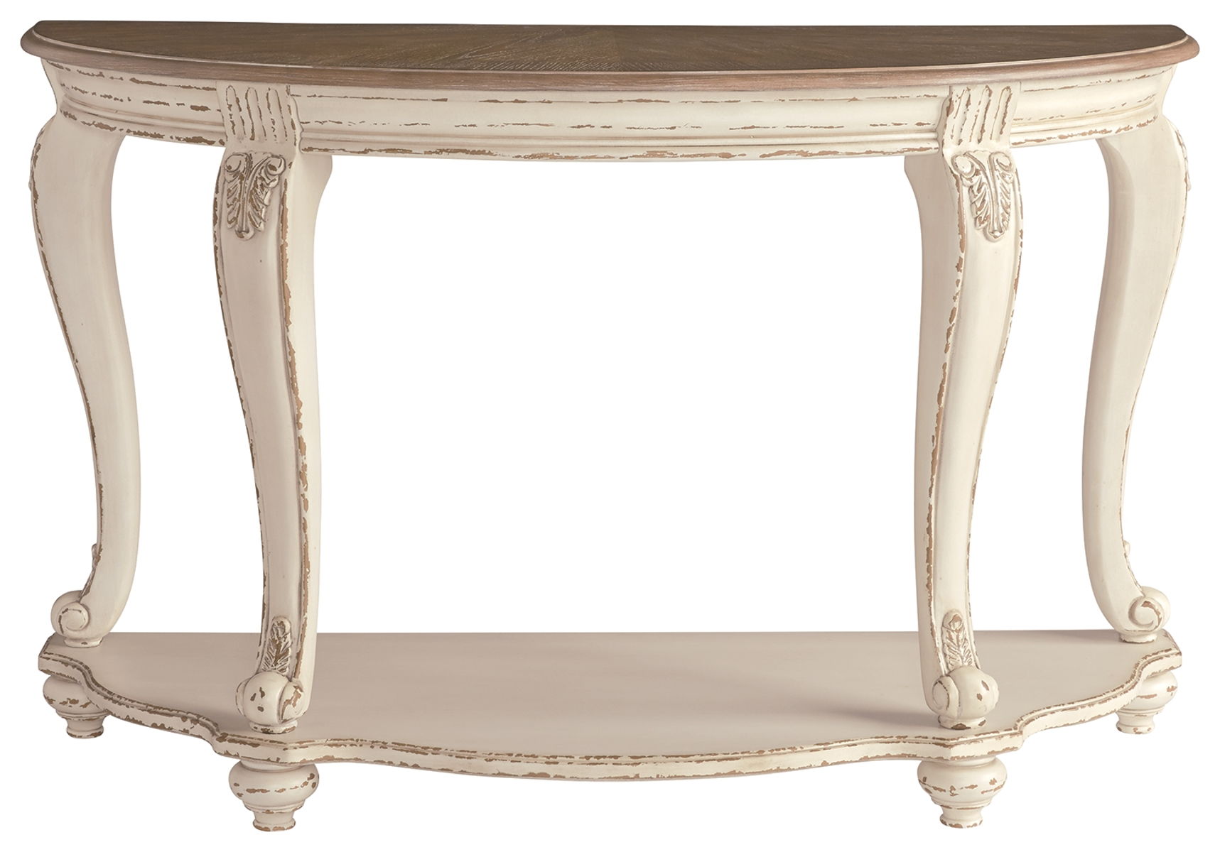 Realyn - Sofa Table - White / Brown - Image 7