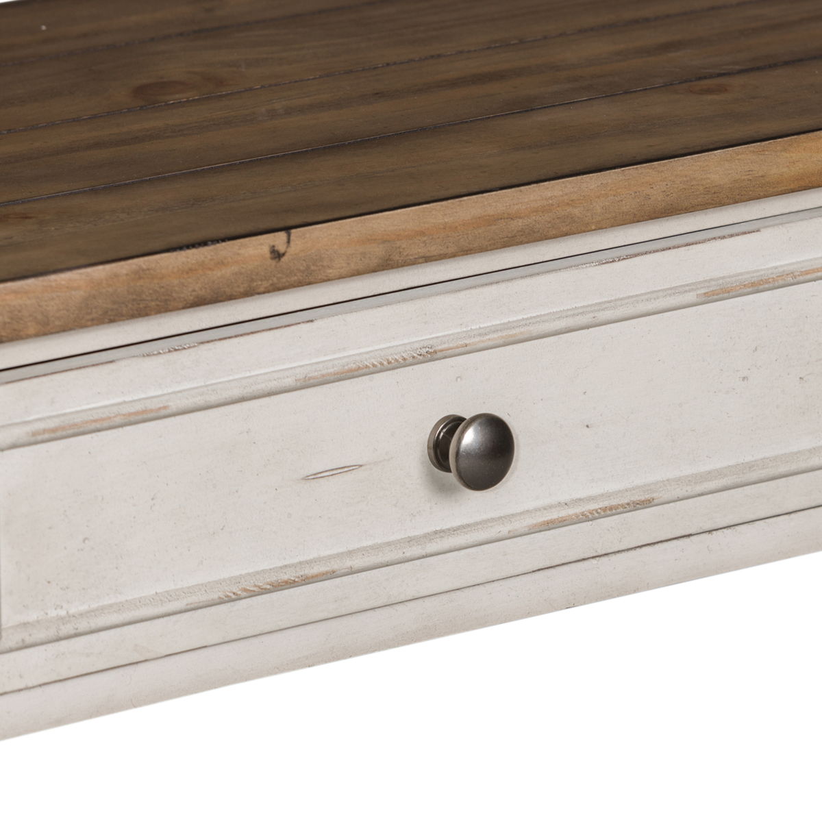 Morgan Creek - Sofa Table - Antique White / Wirebrushed Tobacco Accents - Image 5