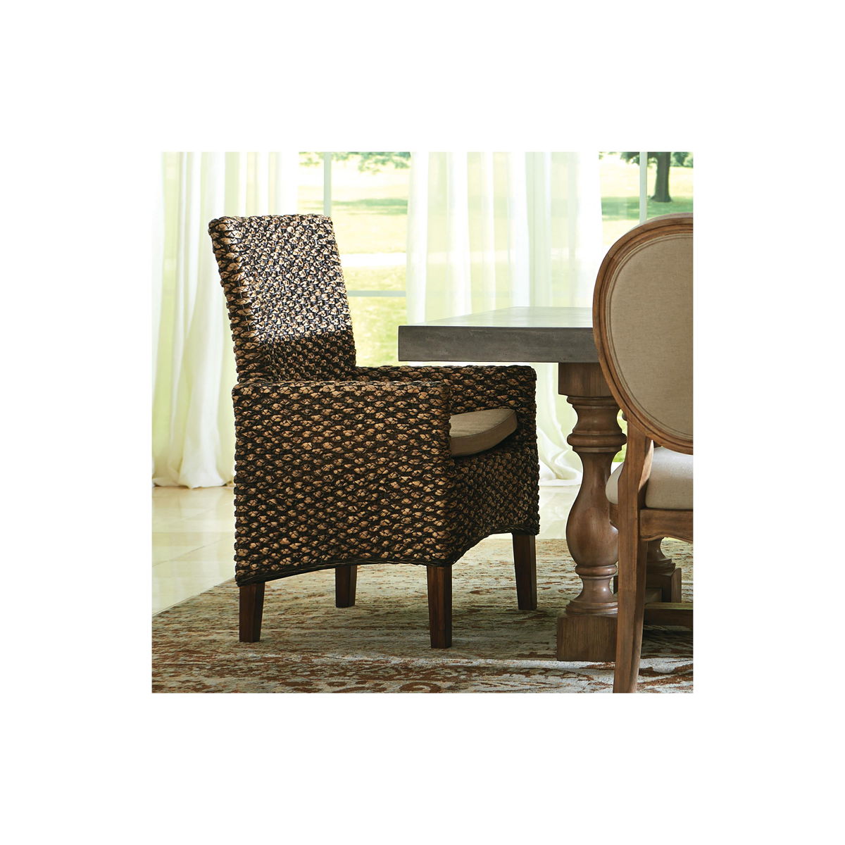 Mix-N-Match Chairs - Woven Arm Upholstered Chair (Set of 2) - Hazelnut - Image 5