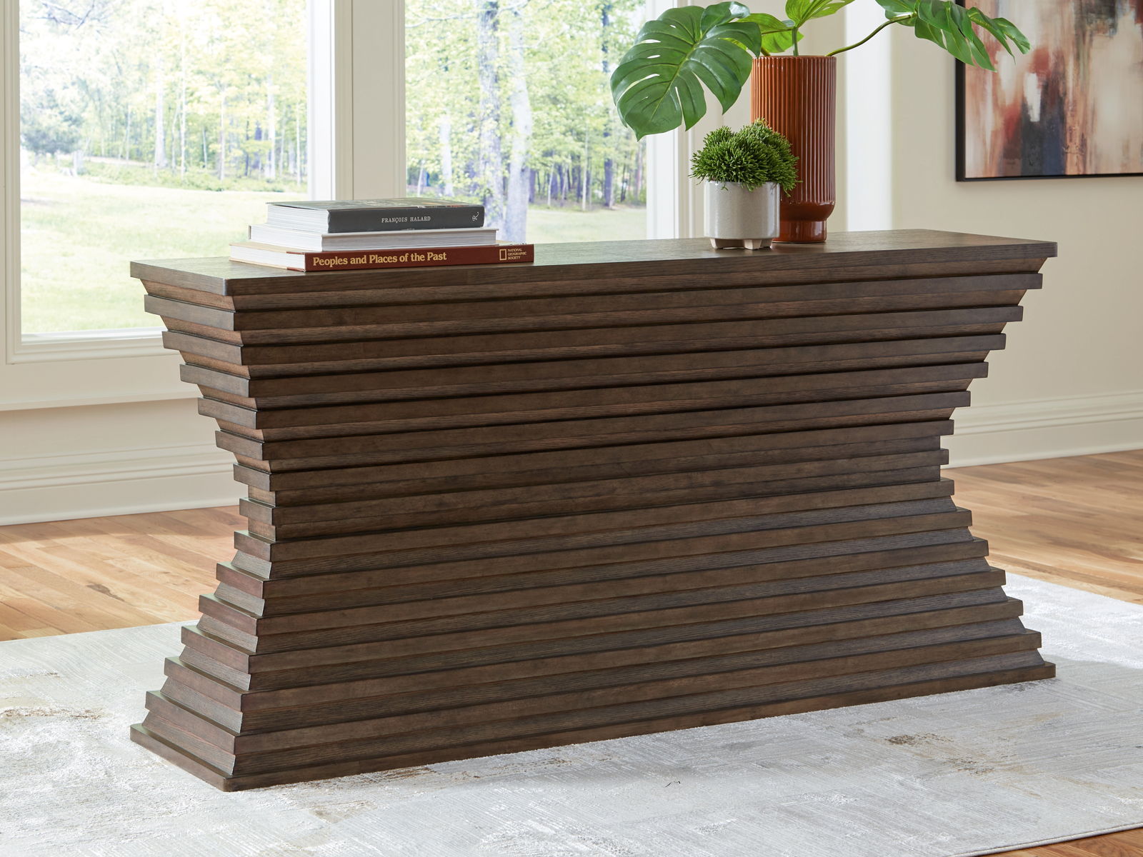 Hannodream - Sofa Table - Warm Brown - Image 3