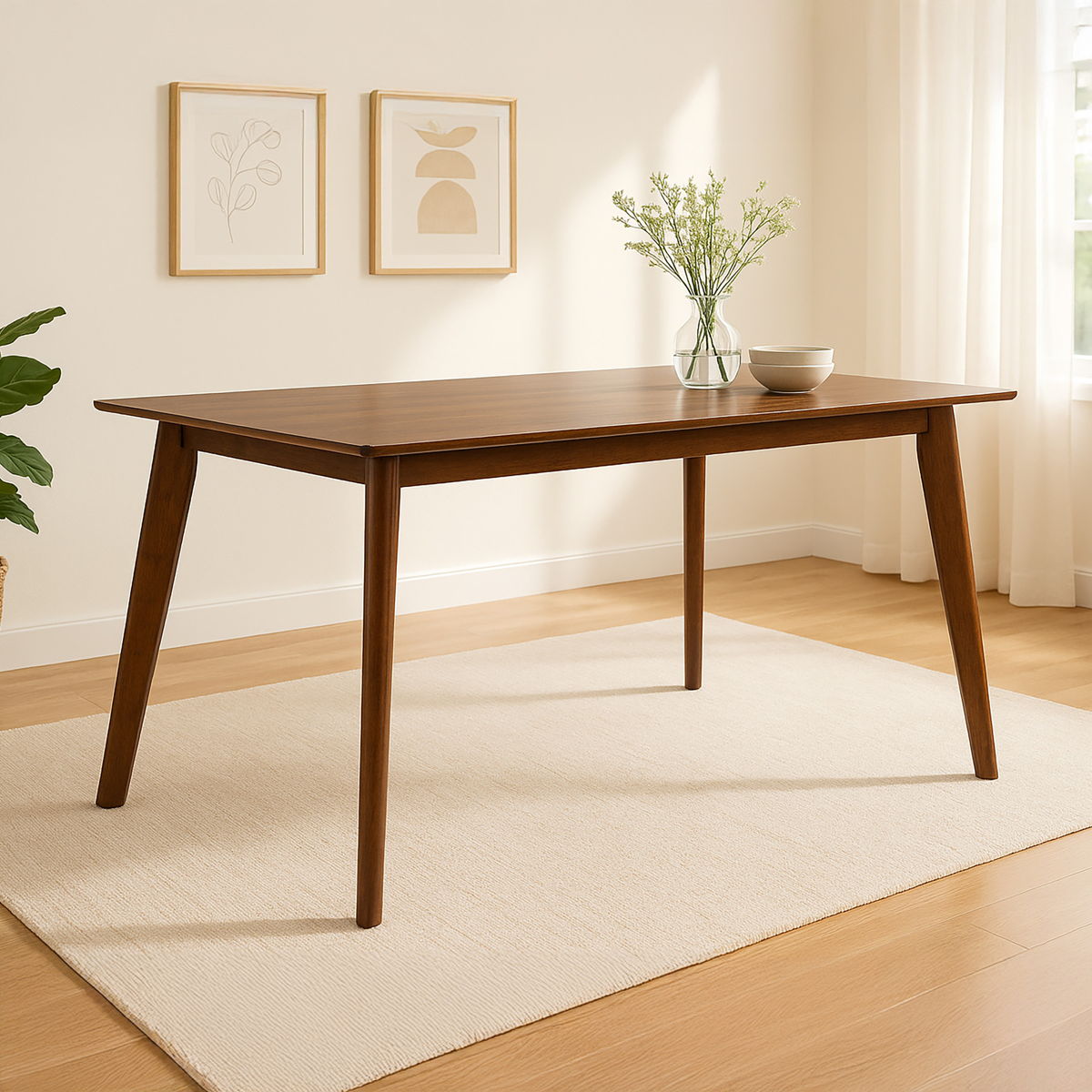 Morocco - Rectangle Dining Table - Walnut Brown - Image 4