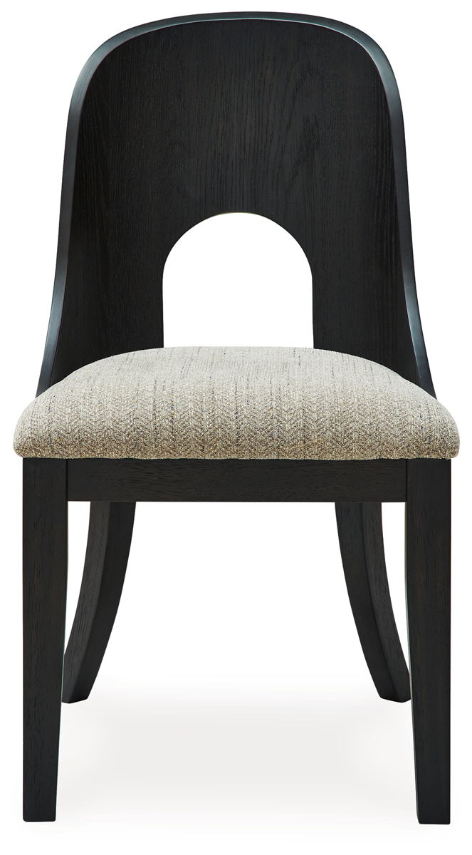 Rowanbeck - Dining Upholstered Side Chair (Set of 2) - Gray / Black - Image 8