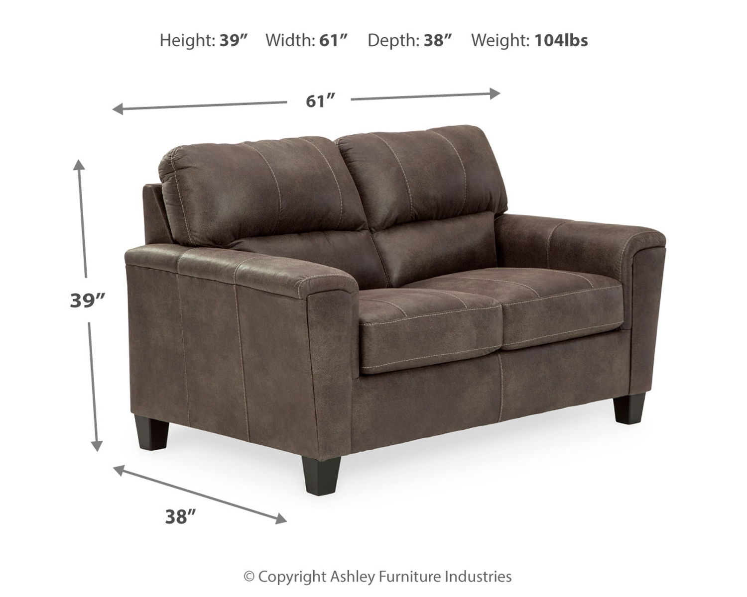 Navi - Stationary Loveseat - Image 3