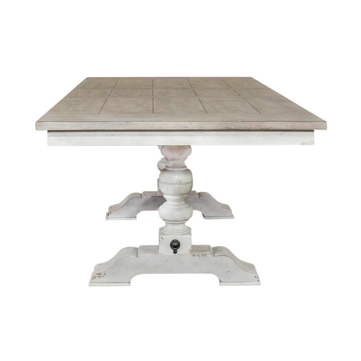 Whitney - Trestle Table - Antique Linen / Weathered Gray - Image 2