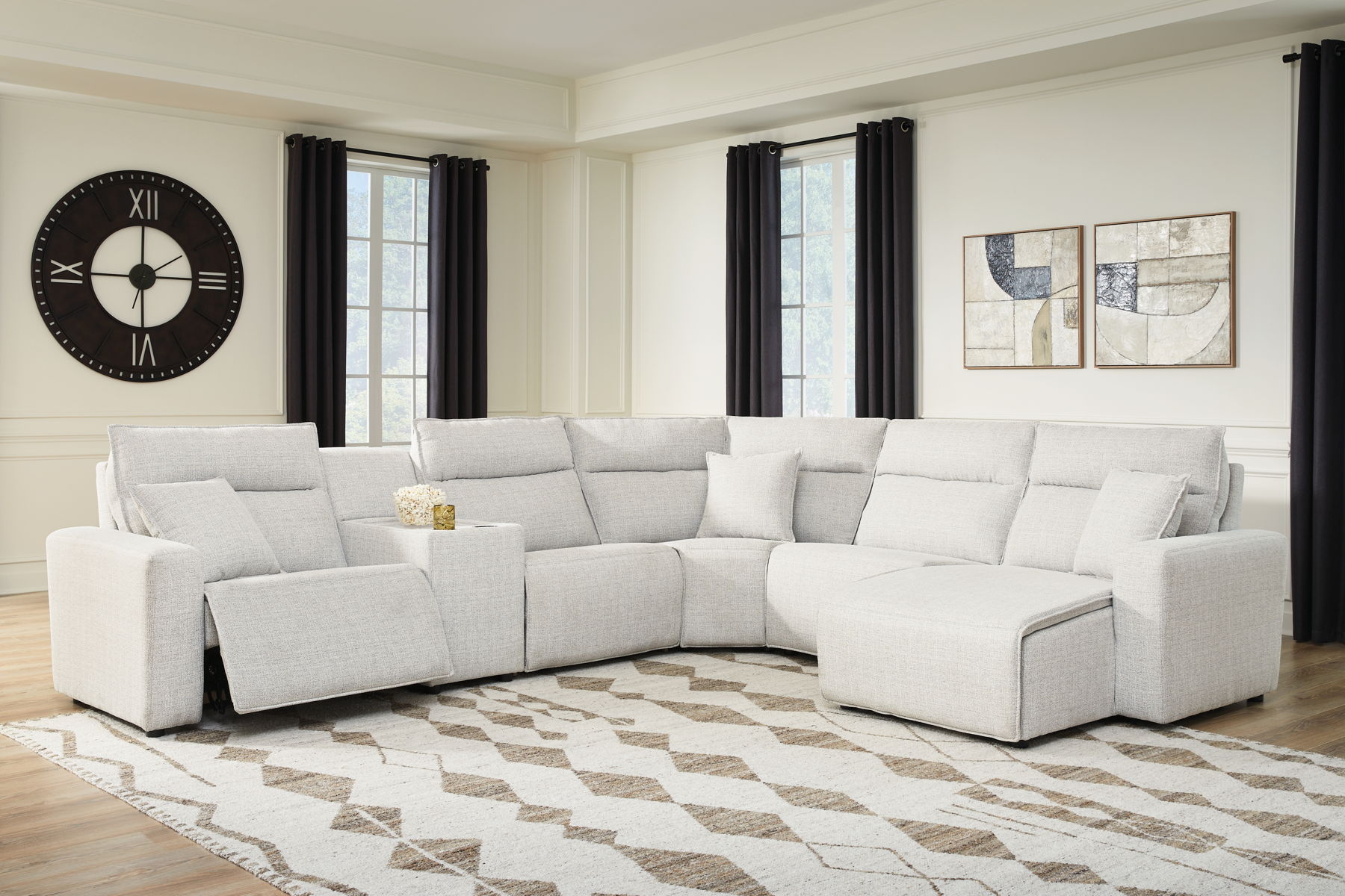 Modmax II - Reclining Sectional - Stone - Image 8