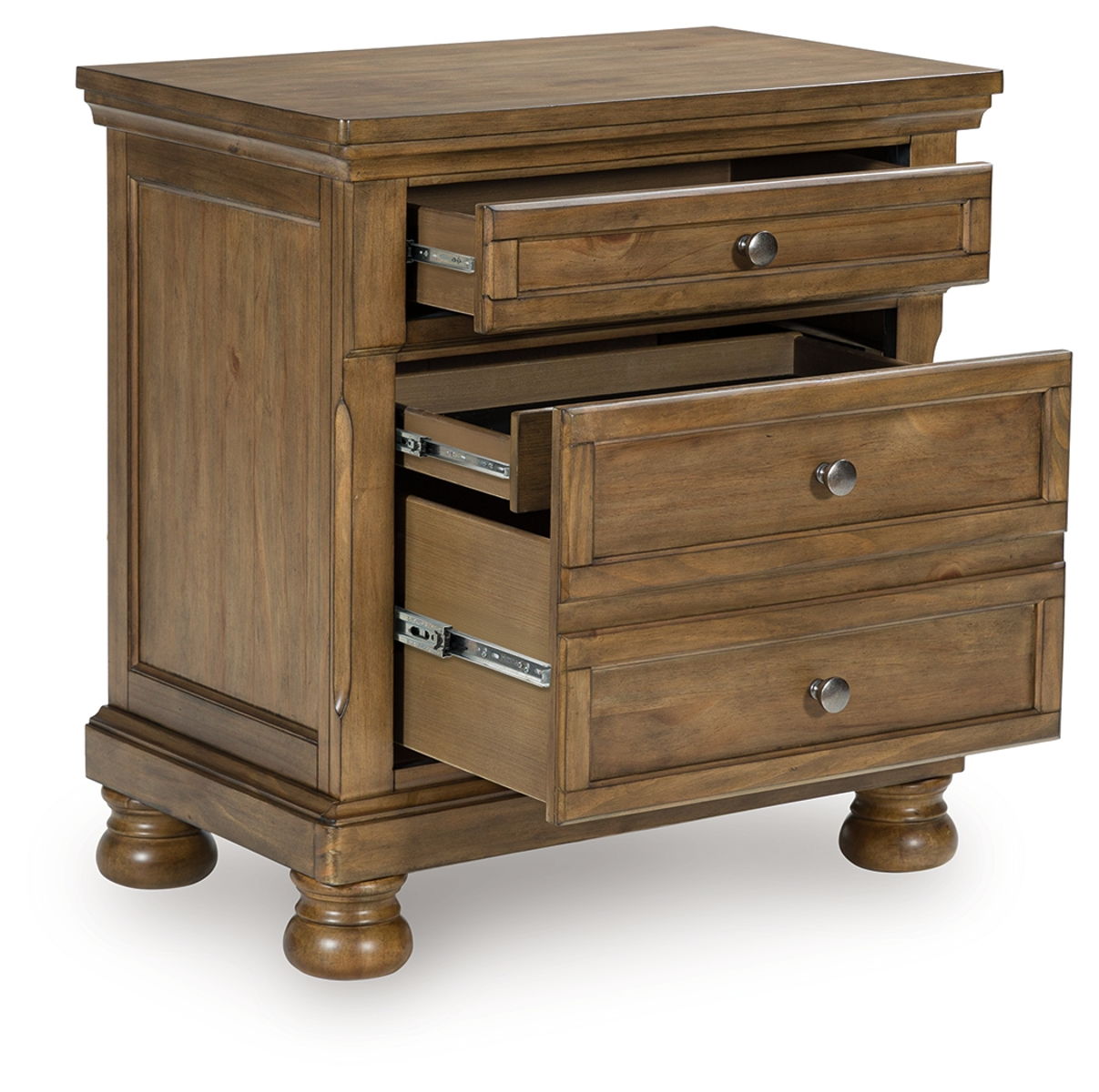 Feddinger - Two Drawer Night Stand - Medium Brown - Image 6