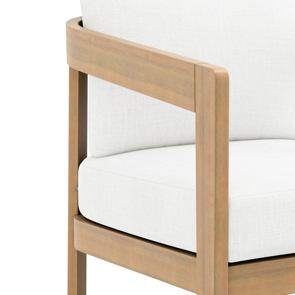 Wesley - Patio Club Chair With Cushion - White - Image 2