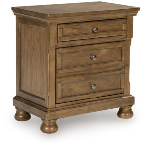 Feddinger - Two Drawer Night Stand - Medium Brown