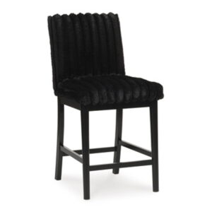 Mervannie - Upholstered Barstool (Set of 2) - Black