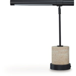 Vinmour - Metal Desk Lamp - Brown / Beige