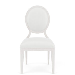 Hepburn - Oval Back Upholstered Side Chair (Set of 2) - White