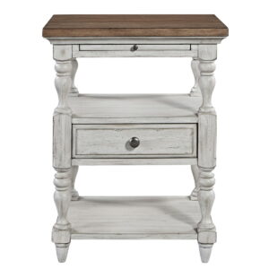 Farmhouse Reimagined - 1 Drawer Nightstand - White
