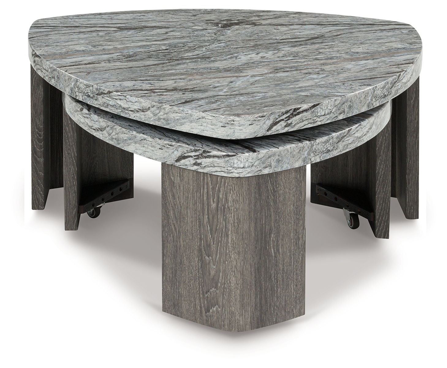 Surmour - Stacked Cocktail Table - Gray / Brown - Image 4
