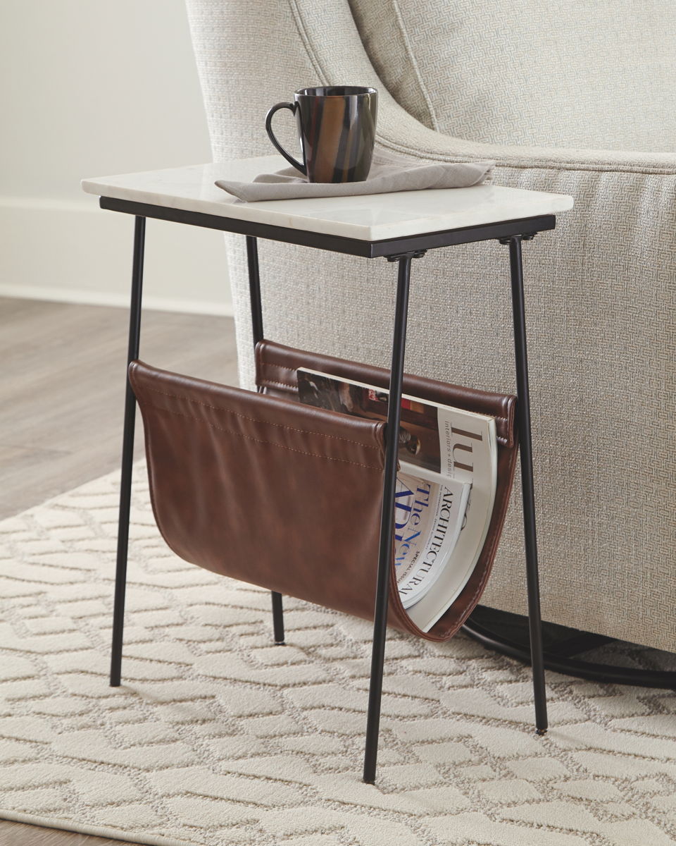 Etanbury - Accent Table - Brown / Black / White - Image 5