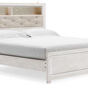 Altyra - King Bookcase Panel Bed - White