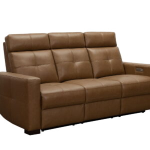 Cara - Sofa With Power Recline, Power Headrest And Power Lumbar - Light Brown