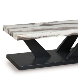 Cendill - Occasional Table Set (Set of 3) - Dark Brown / White / Black