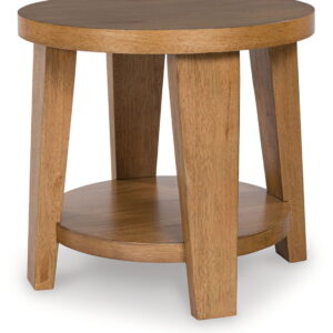 Kristiland - Round End Table - Light Brown