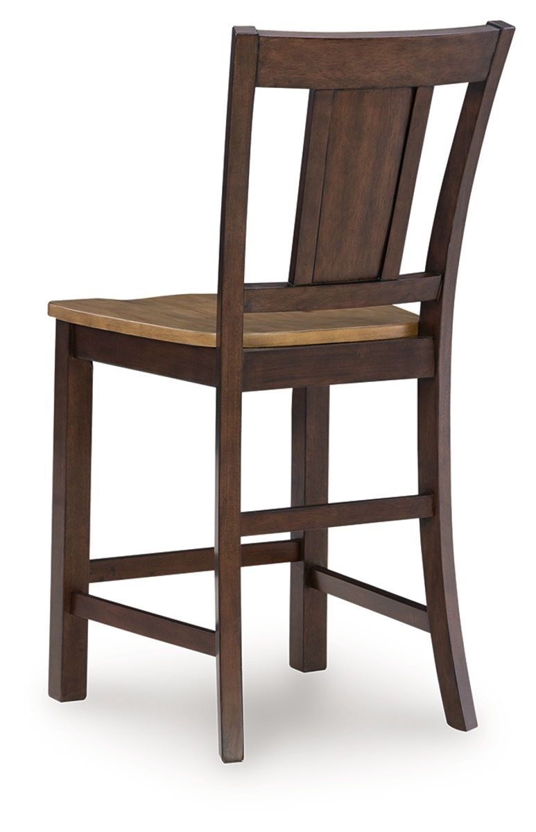Rylandeen - Barstool (Set of 2) - Light Brown / Dark Brown - Image 3