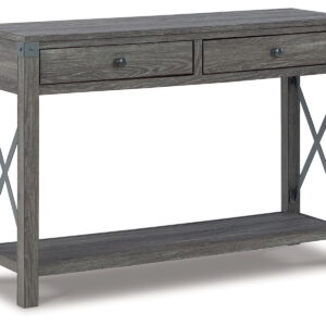 Freedan - Console Sofa Table - Grayish Brown