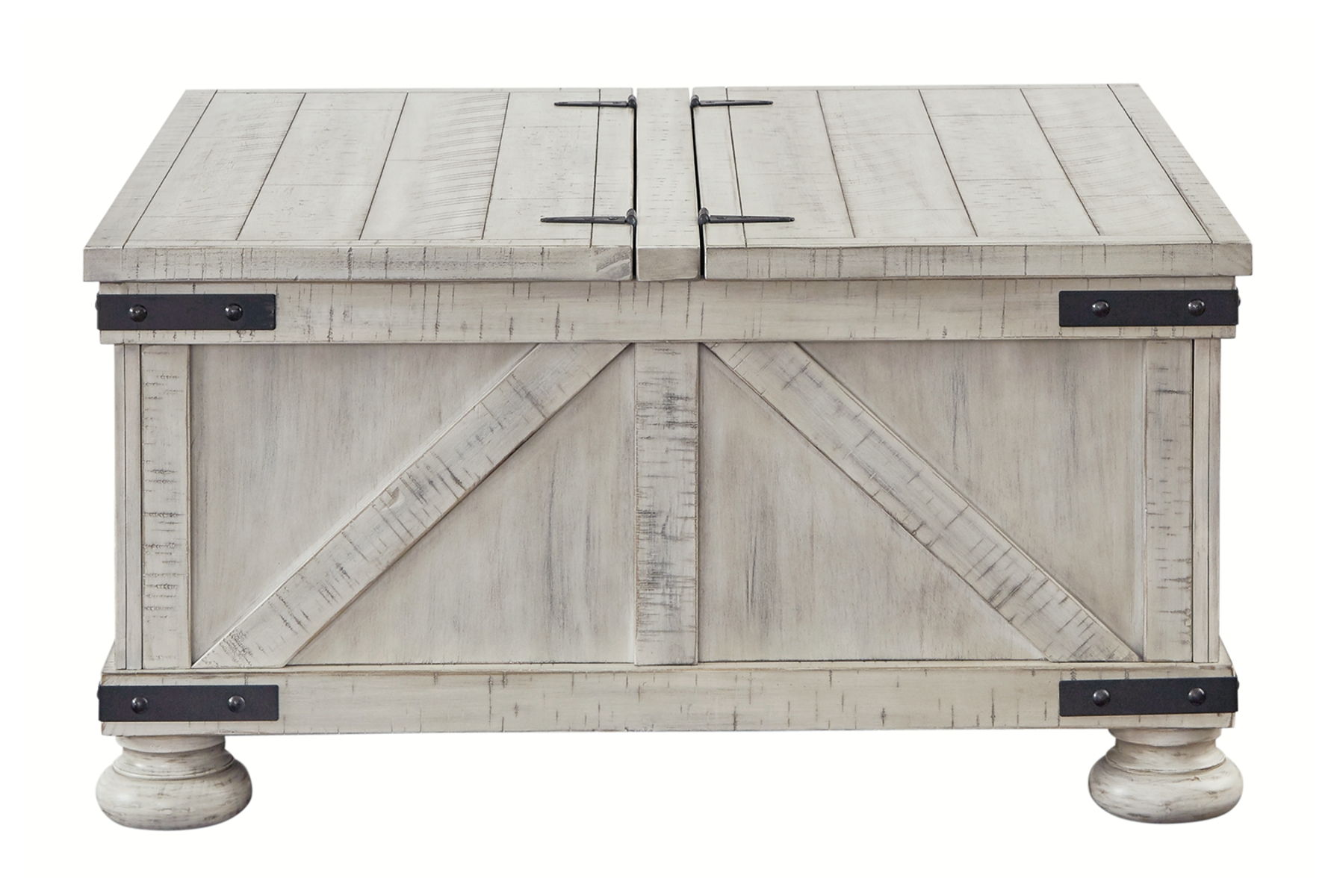 Carynhurst - Cocktail Table with Storage - Whitewash - Image 3