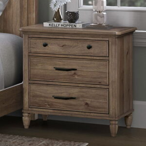 Hickory Grove - Nightstand With Charging Station - Brown