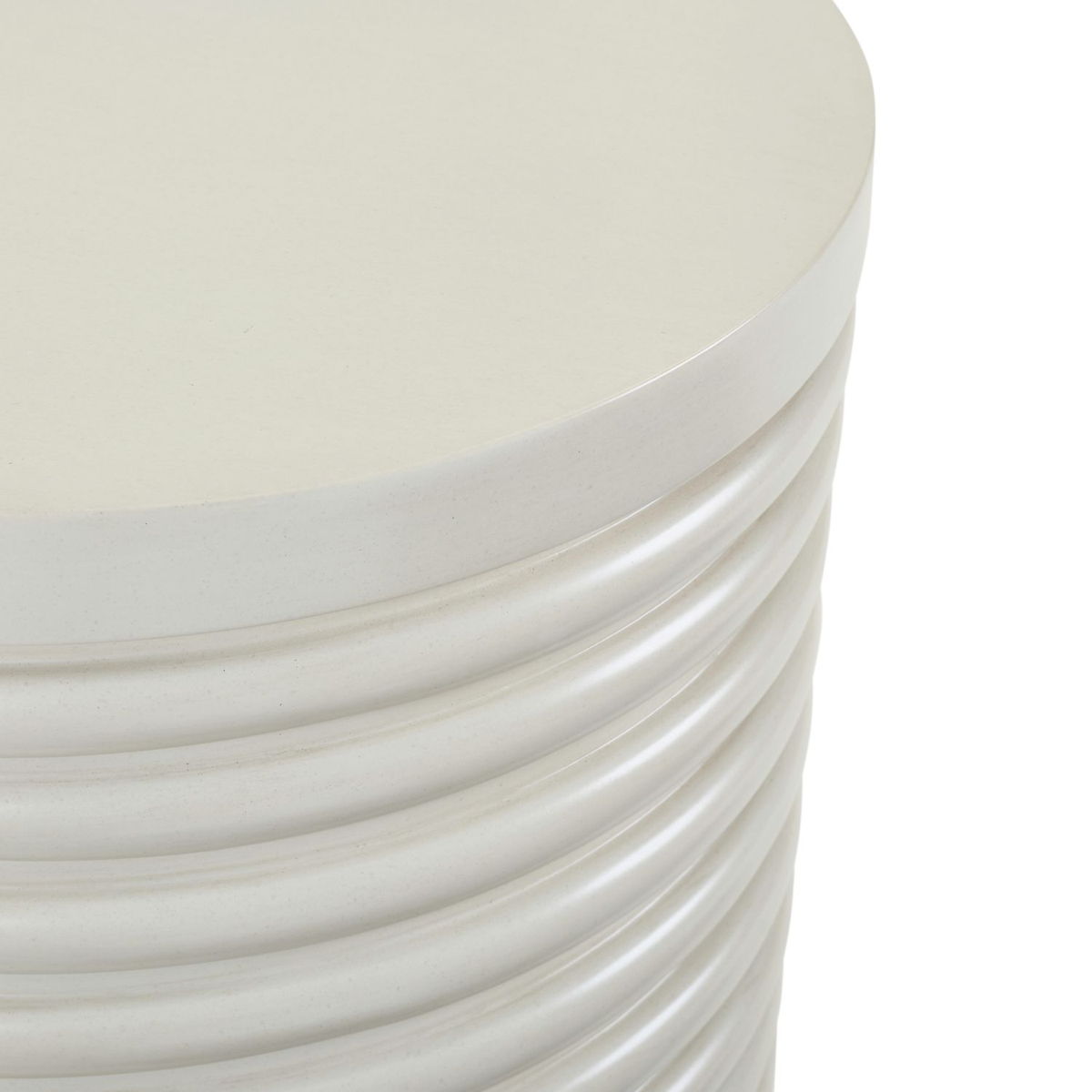 Berkley Square - Round Chairside Table - Linen & Khaki - Image 3
