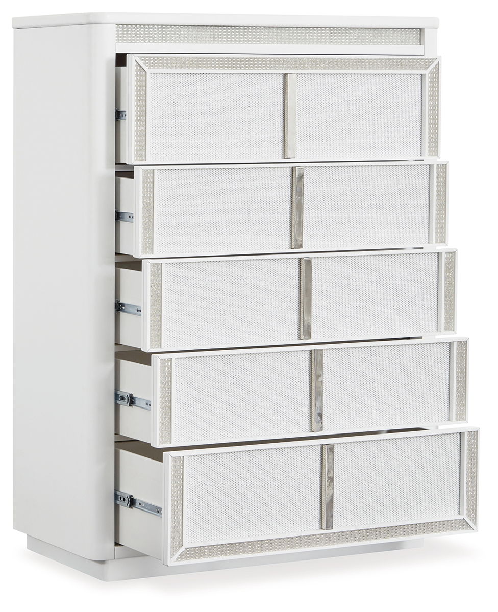 Chalanna - Five Drawer Chest - White - Image 7