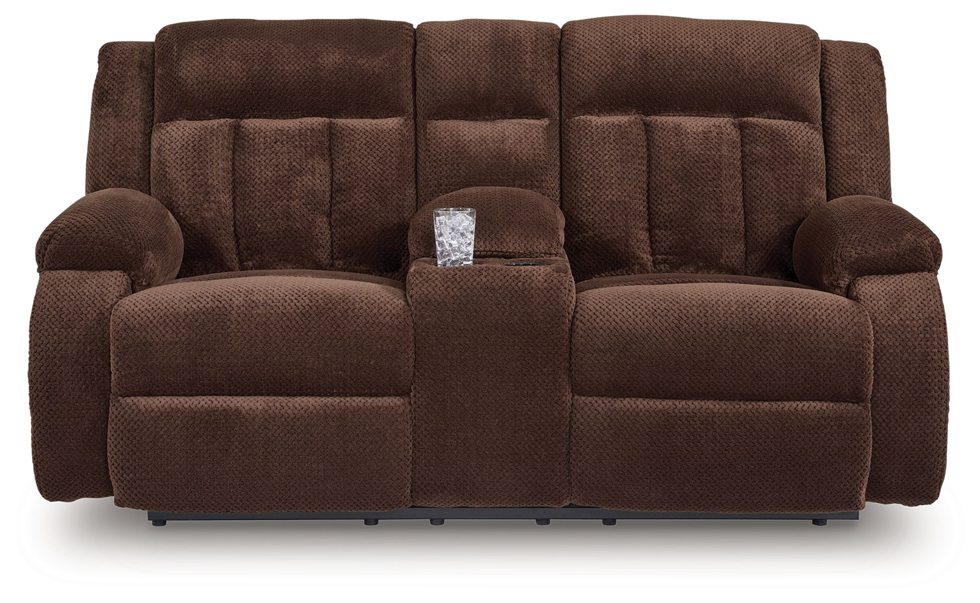 Free Wake - Double Relcining Power Loveseat With Console - Chocolate - Image 6