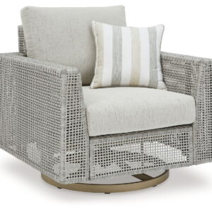 Seton Creek - Swivel Lounge With Cushion - Gray