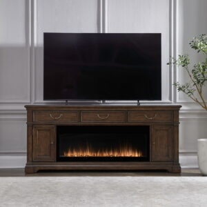 Fireplace TV Consoles - 512 84" Console With Fire FTS - Brown