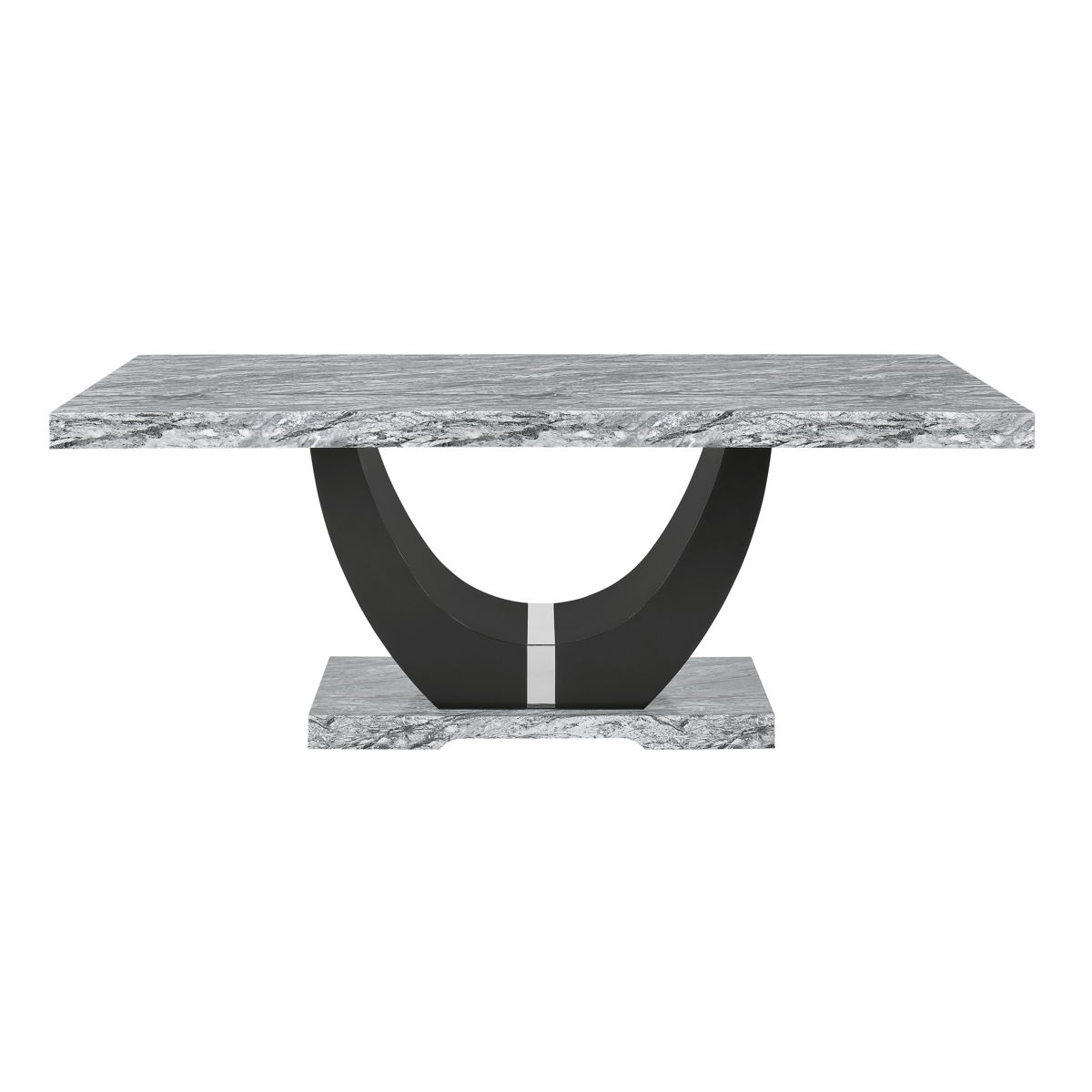 Lyra - Dining Table Top & Base - Gray - Image 2