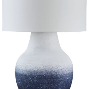 Dashland - Metal Table Lamp - White / Navy