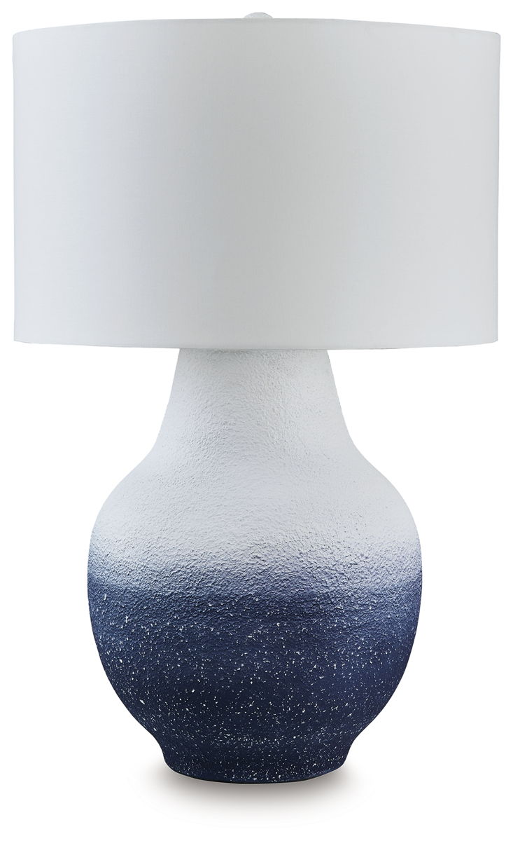 Dashland - Metal Table Lamp - White / Navy