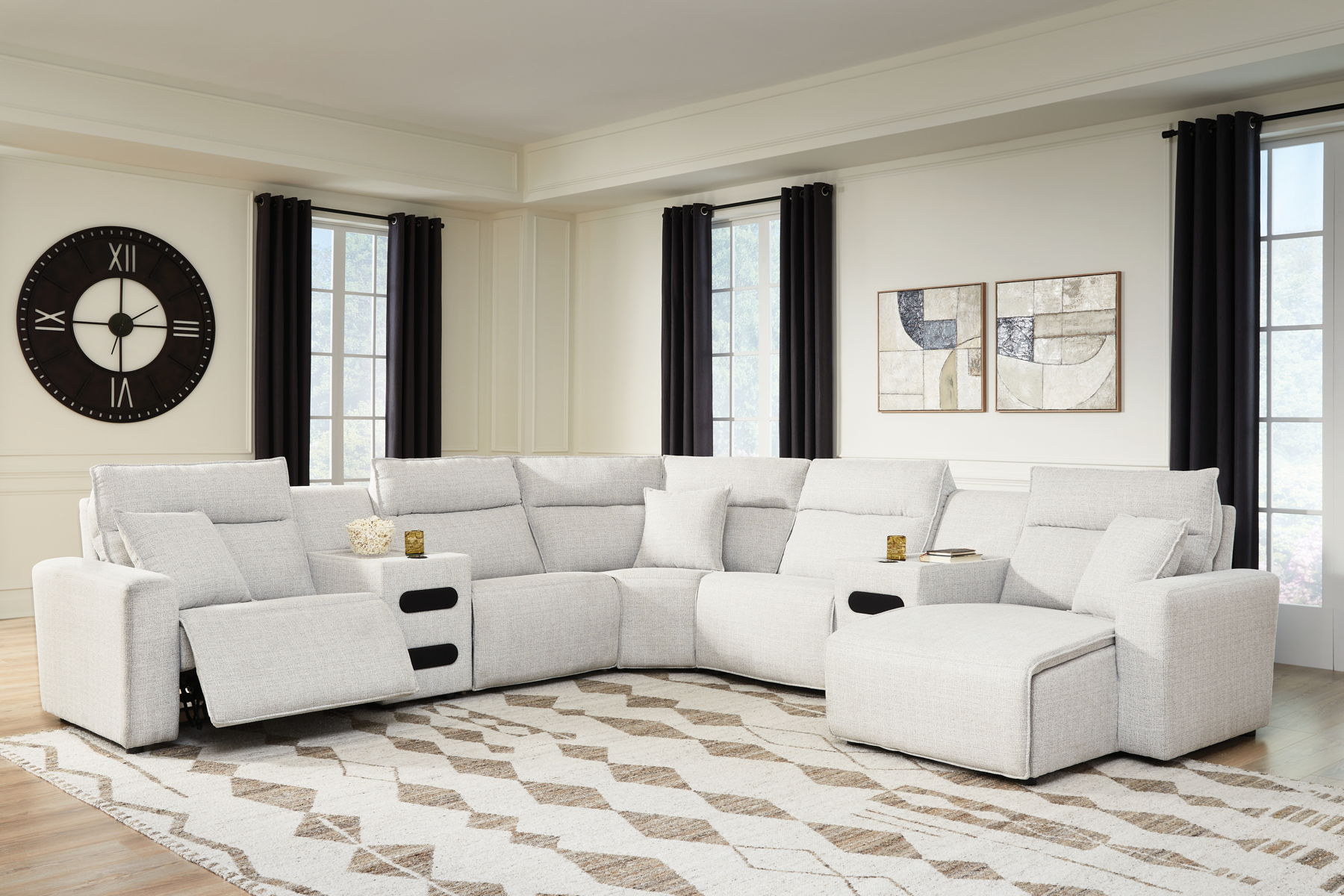 Modmax II - Reclining Sectional - Stone - Image 2