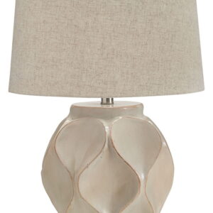 Edselham - Paper Table Lamp - Distressed Cream