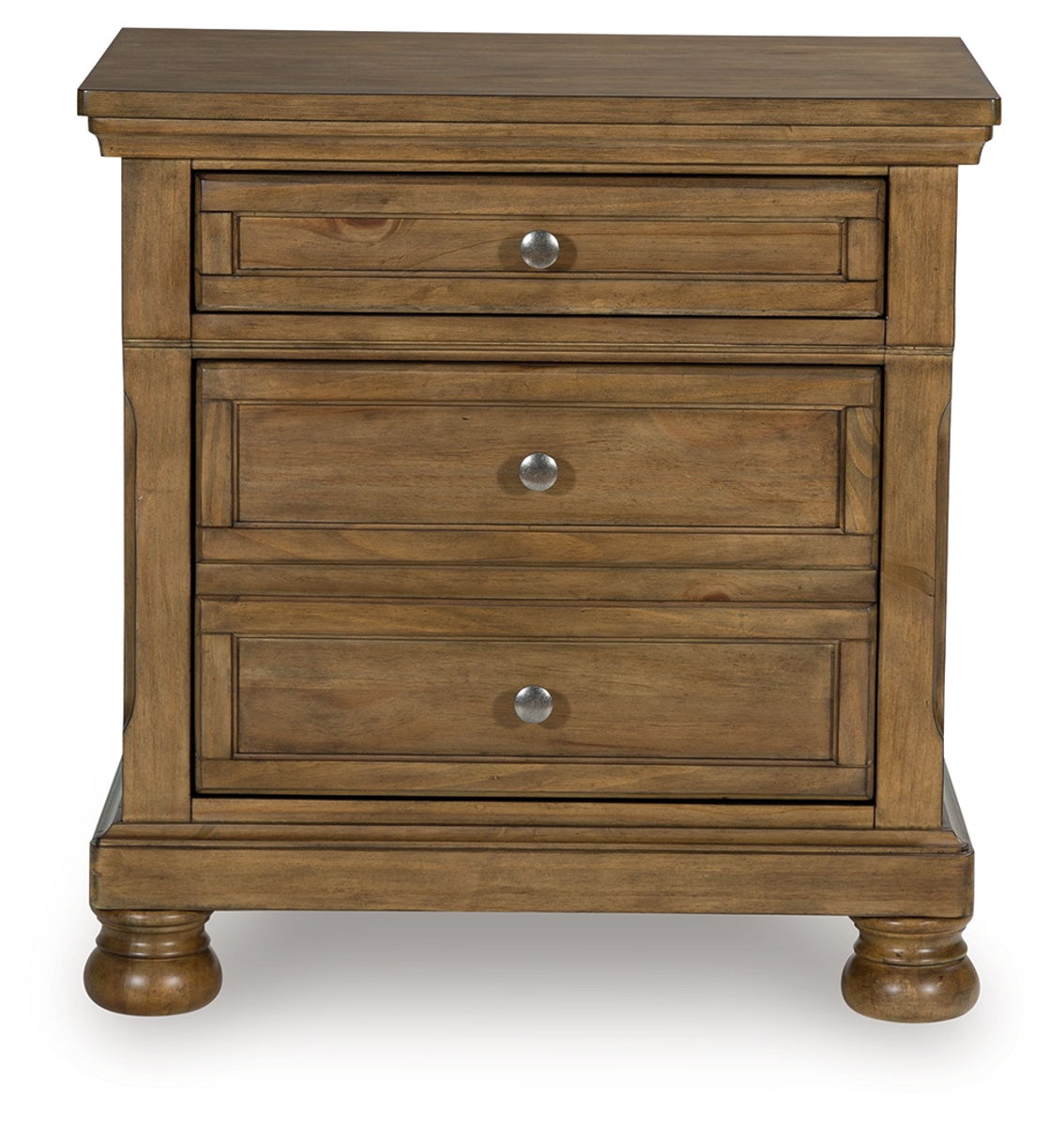 Feddinger - Two Drawer Night Stand - Medium Brown - Image 4