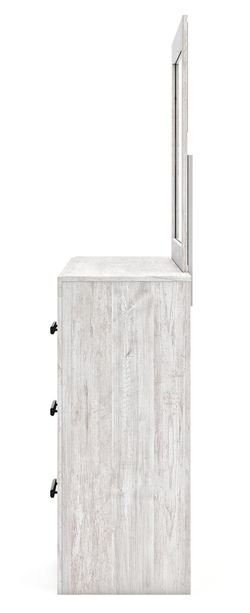 Cayboni - Dresser And Mirror - Whitewash - Image 8