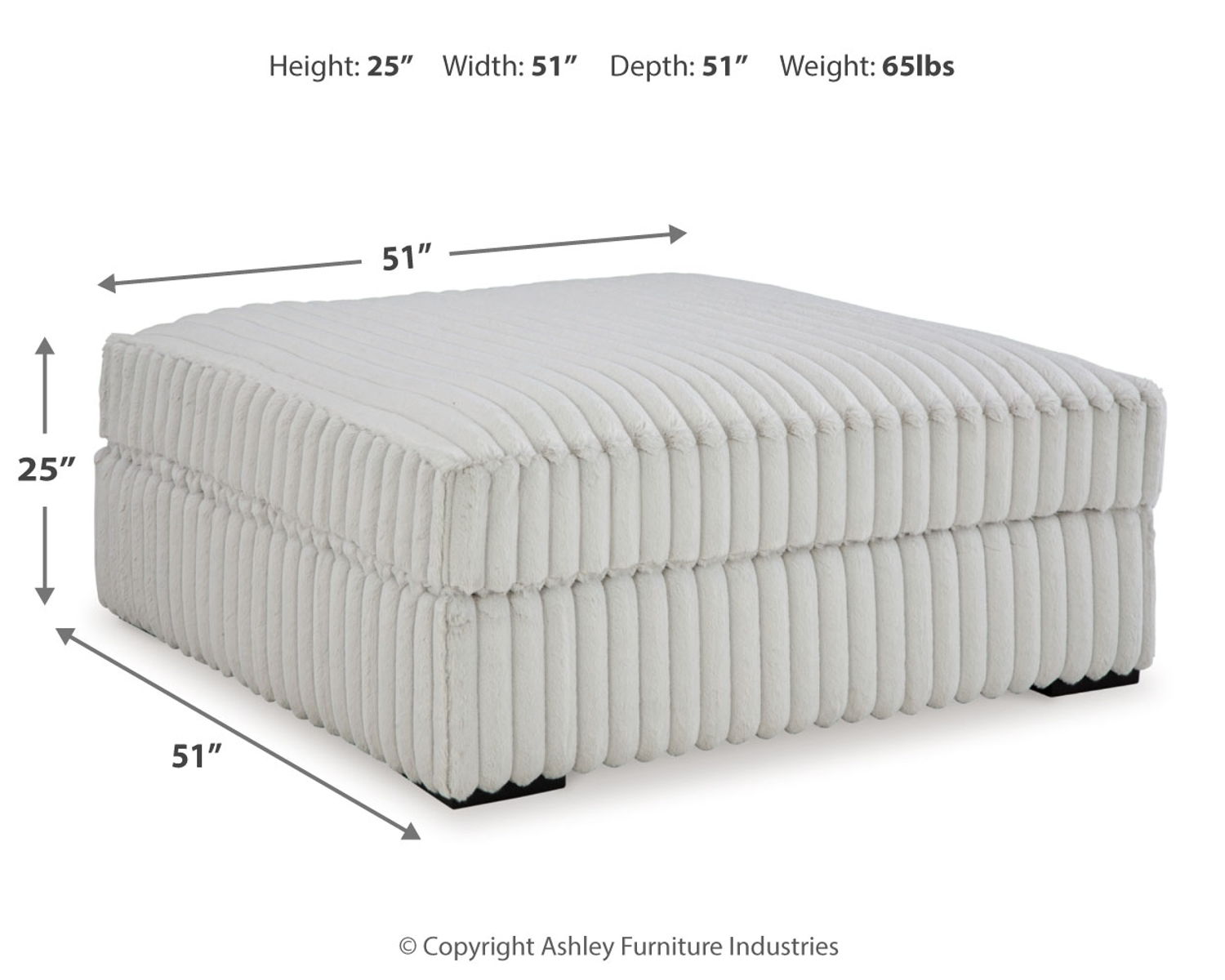 Stupendous - Oversized Accent Ottoman - Alloy - Image 6