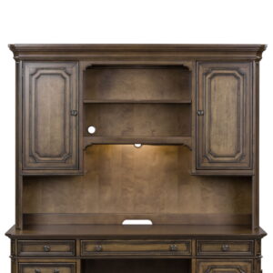 Amelia - Jr Executive Credenza Hutch - Dark Brown